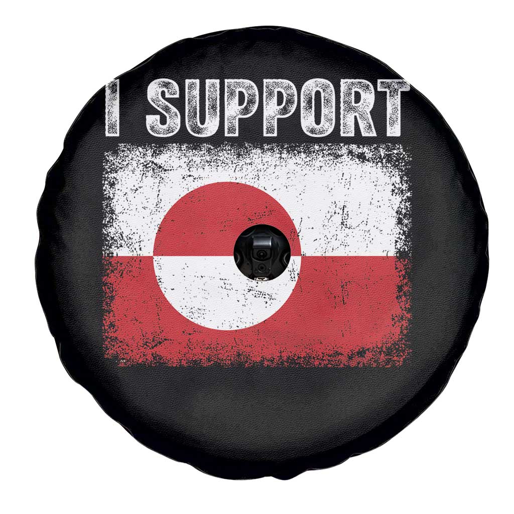 I Support Greenland Spare Tire Cover Grunge Flag TS10 Print Your Wear