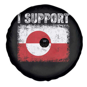 I Support Greenland Spare Tire Cover Grunge Flag TS10 Print Your Wear