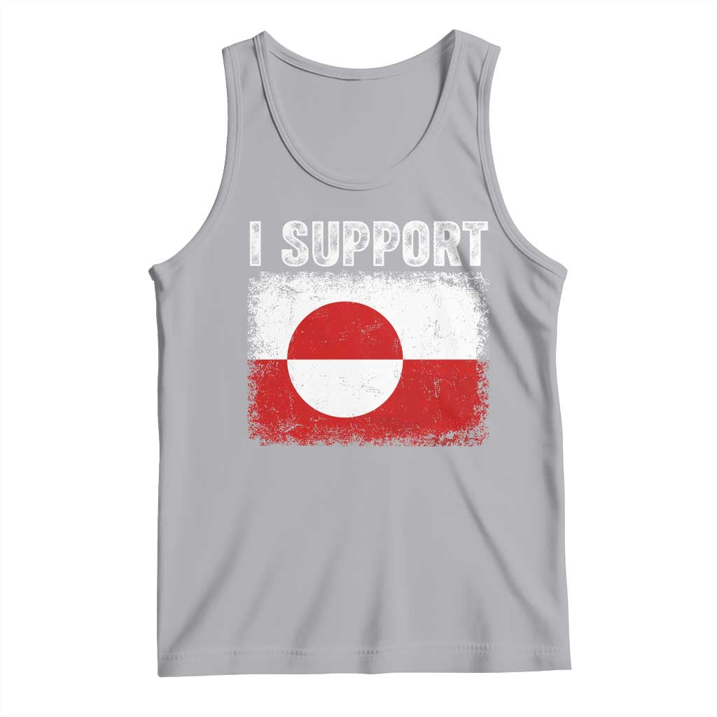I Support Greenland Tank Top Grunge Flag TS10 Athletic Heather Print Your Wear