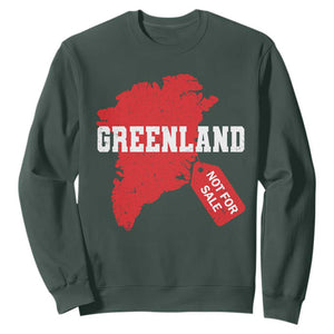 Greenland Not For Sale Sweatshirt Vintage Funny FDT Trump TS10 Dark Forest Green Print Your Wear