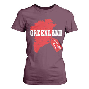 Greenland Not For Sale T Shirt For Women Vintage Funny FDT Trump TS10 Maroon Print Your Wear