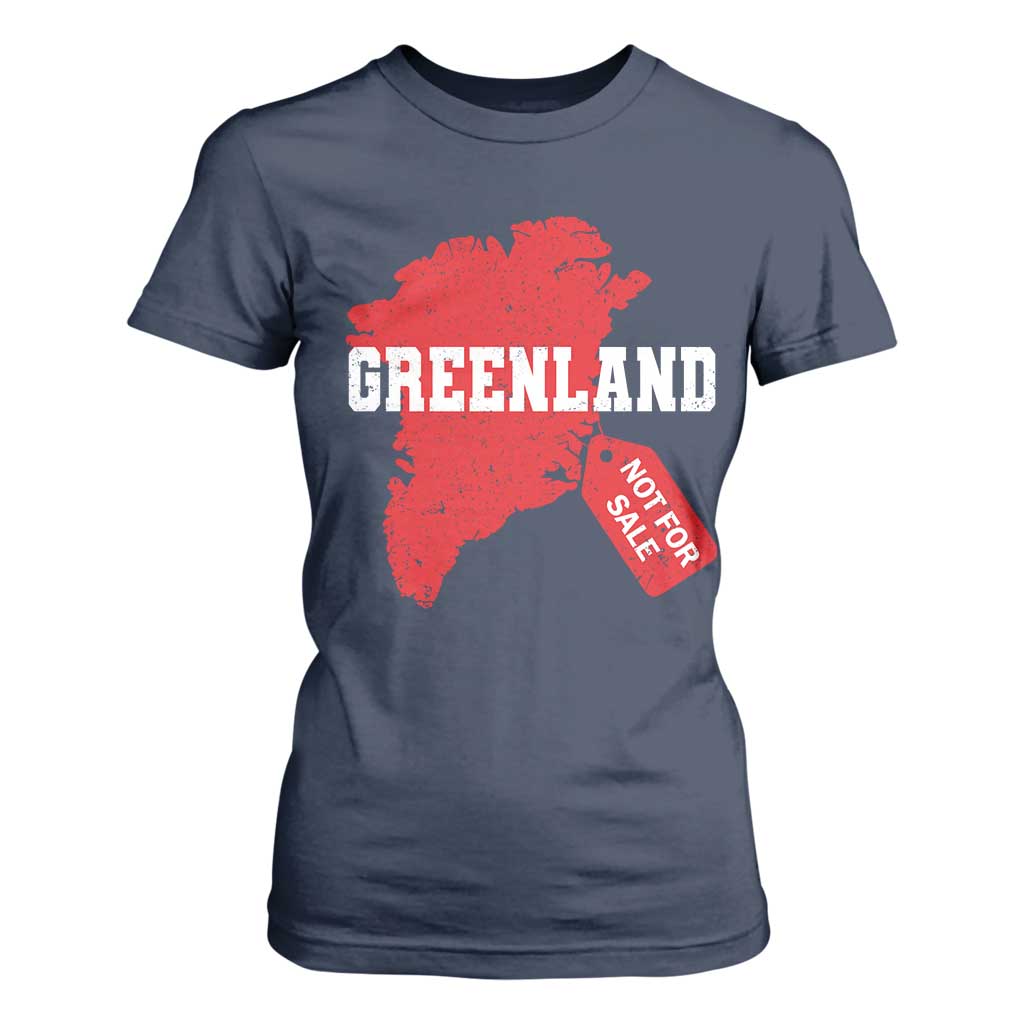 Greenland Not For Sale T Shirt For Women Vintage Funny FDT Trump TS10 Navy Print Your Wear