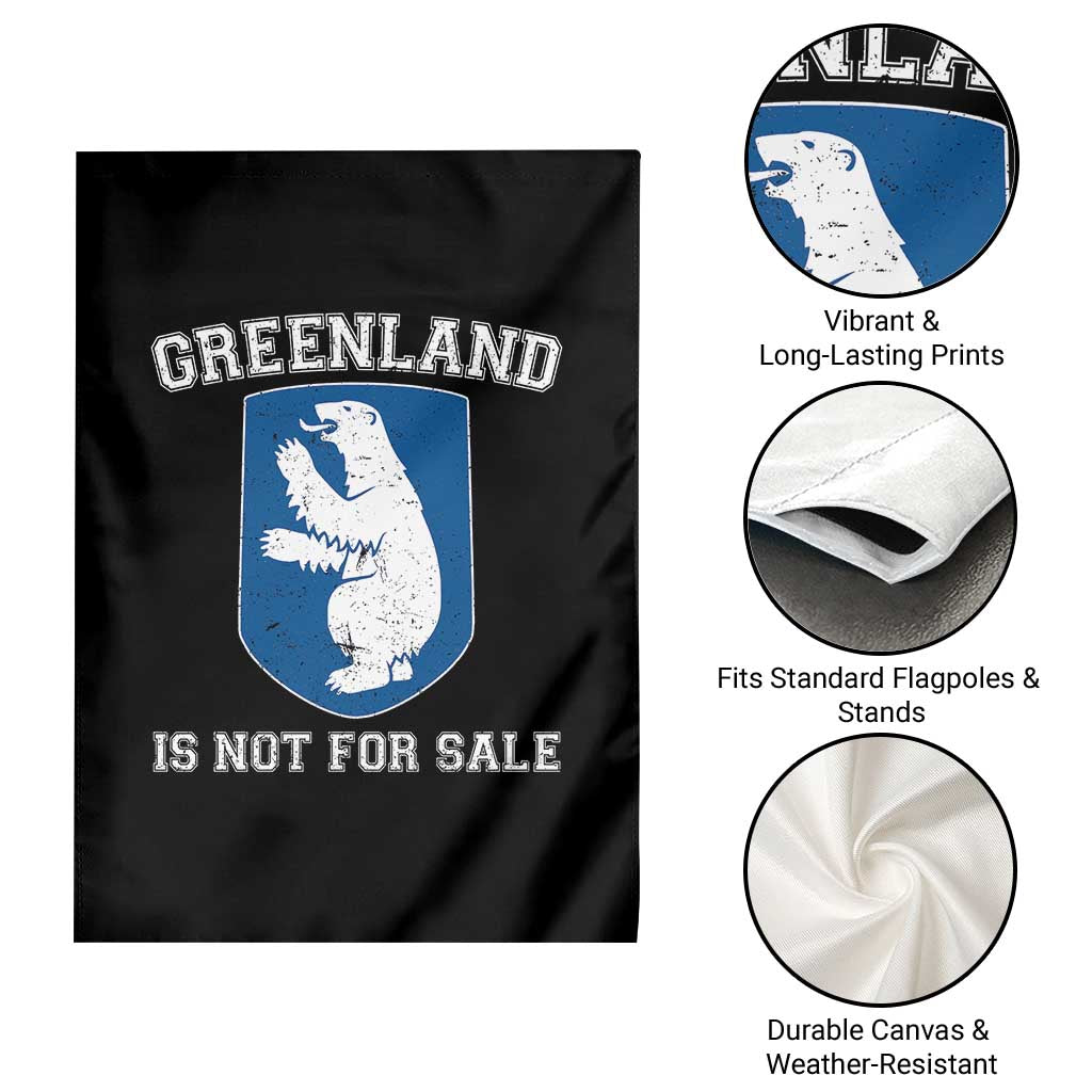 Greenland Is Not For Sale Garden Flag Polar Bear Vintage Political Protest TS10 Print Your Wear