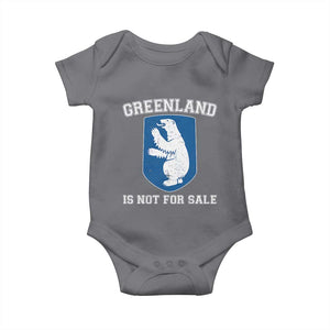 Greenland Is Not For Sale Baby Onesie Polar Bear Vintage Political Protest TS10 Charcoal Print Your Wear