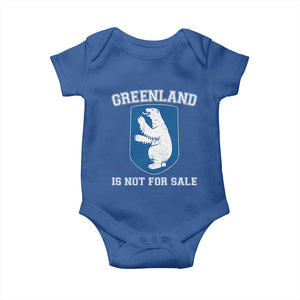 Greenland Is Not For Sale Baby Onesie Polar Bear Vintage Political Protest TS10 Royal Blue Print Your Wear