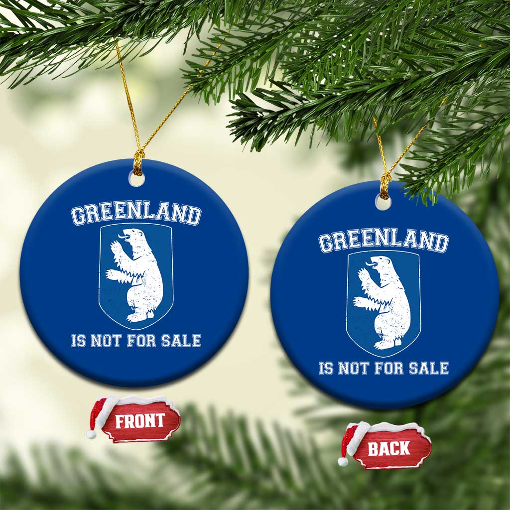 Greenland Is Not For Sale Ceramic Ornament Polar Bear Vintage Political Protest TS10 1pc Blue Print Your Wear
