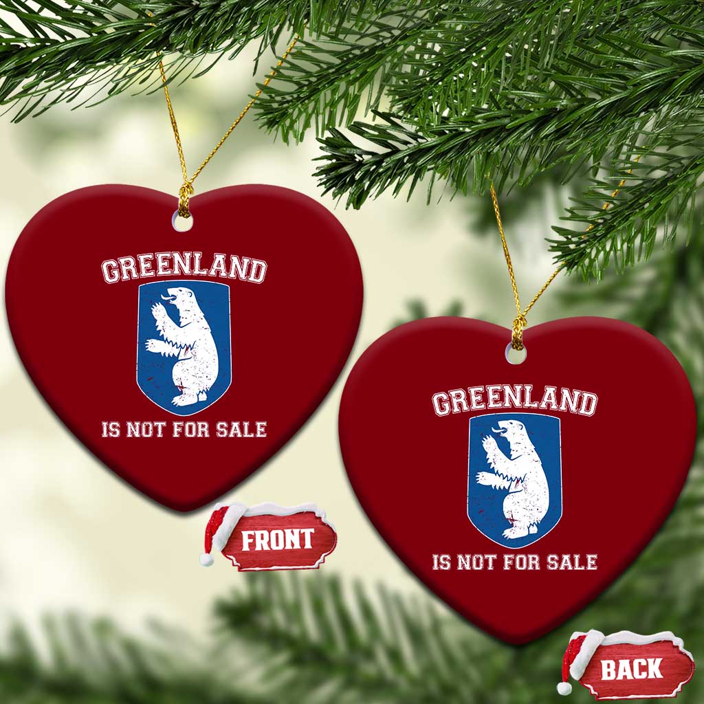 Greenland Is Not For Sale Ceramic Ornament Polar Bear Vintage Political Protest TS10 Print Your Wear