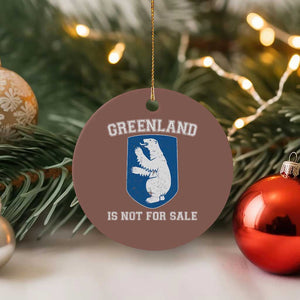 Greenland Is Not For Sale Ceramic Ornament Polar Bear Vintage Political Protest TS10 1pc Mocha Print Your Wear