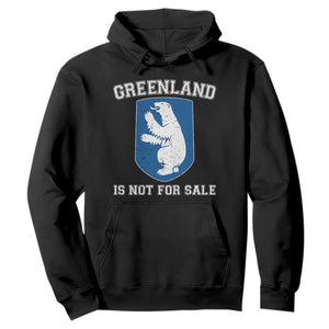 Greenland Is Not For Sale Hoodie Polar Bear Vintage Political Protest TS10 Black Print Your Wear