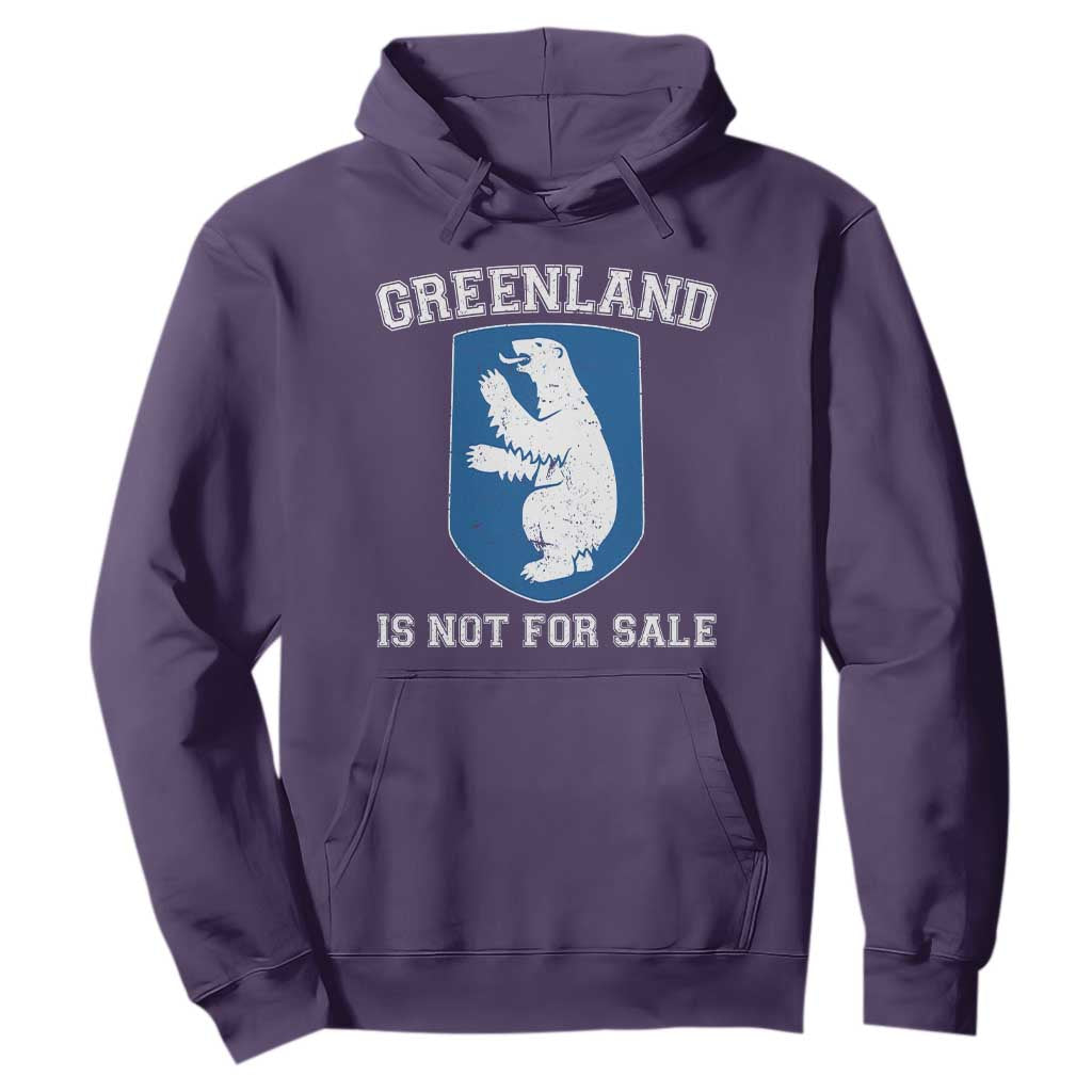 Greenland Is Not For Sale Hoodie Polar Bear Vintage Political Protest TS10 Purple Print Your Wear