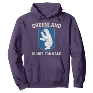 Greenland Is Not For Sale Hoodie Polar Bear Vintage Political Protest TS10 Purple Print Your Wear