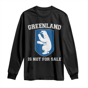 Greenland Is Not For Sale Long Sleeve Shirt Polar Bear Vintage Political Protest TS10 Black Print Your Wear