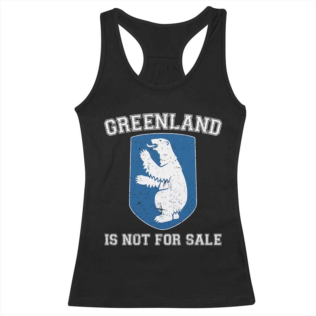 Greenland Is Not For Sale Racerback Tank Top Polar Bear Vintage Political Protest TS10 Black Print Your Wear