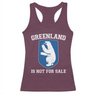 Greenland Is Not For Sale Racerback Tank Top Polar Bear Vintage Political Protest TS10 Maroon Print Your Wear