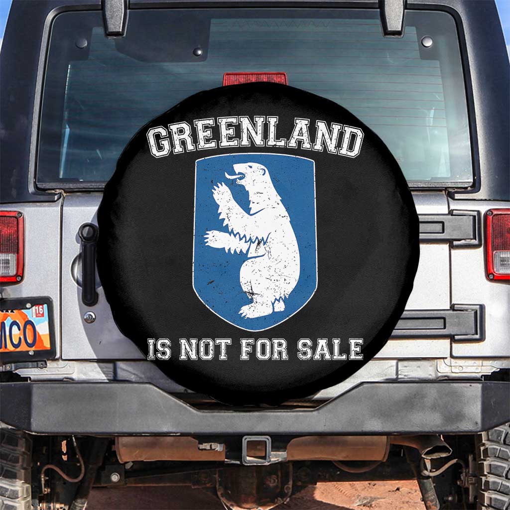 Greenland Is Not For Sale Spare Tire Cover Polar Bear Vintage Political Protest TS10 No hole Black Print Your Wear