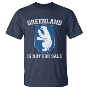 Greenland Is Not For Sale T Shirt - Polar Bear Vintage Political Protest Tee TS10 Navy Print Your Wear