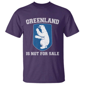 Greenland Is Not For Sale T Shirt - Polar Bear Vintage Political Protest Tee TS10 Purple Print Your Wear