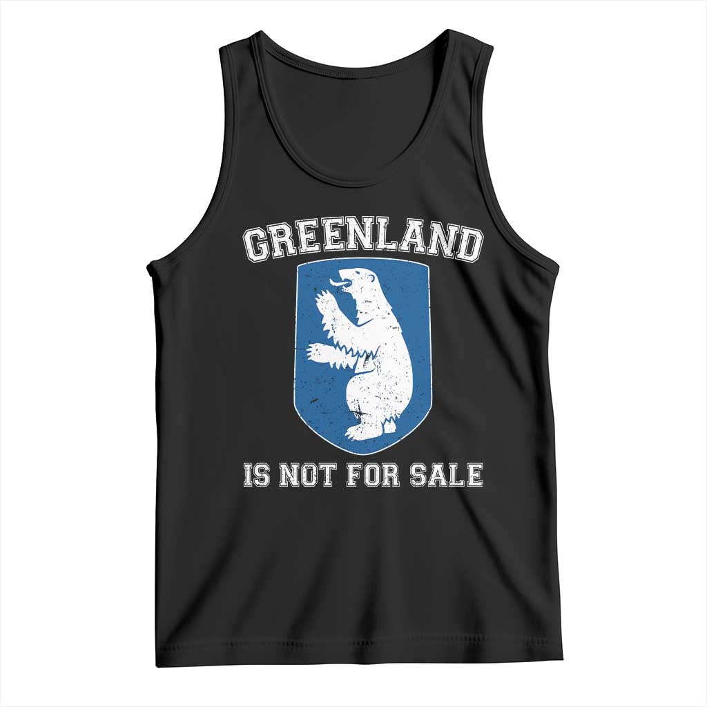 Greenland Is Not For Sale Tank Top Polar Bear Vintage Political Protest TS10 Black Print Your Wear