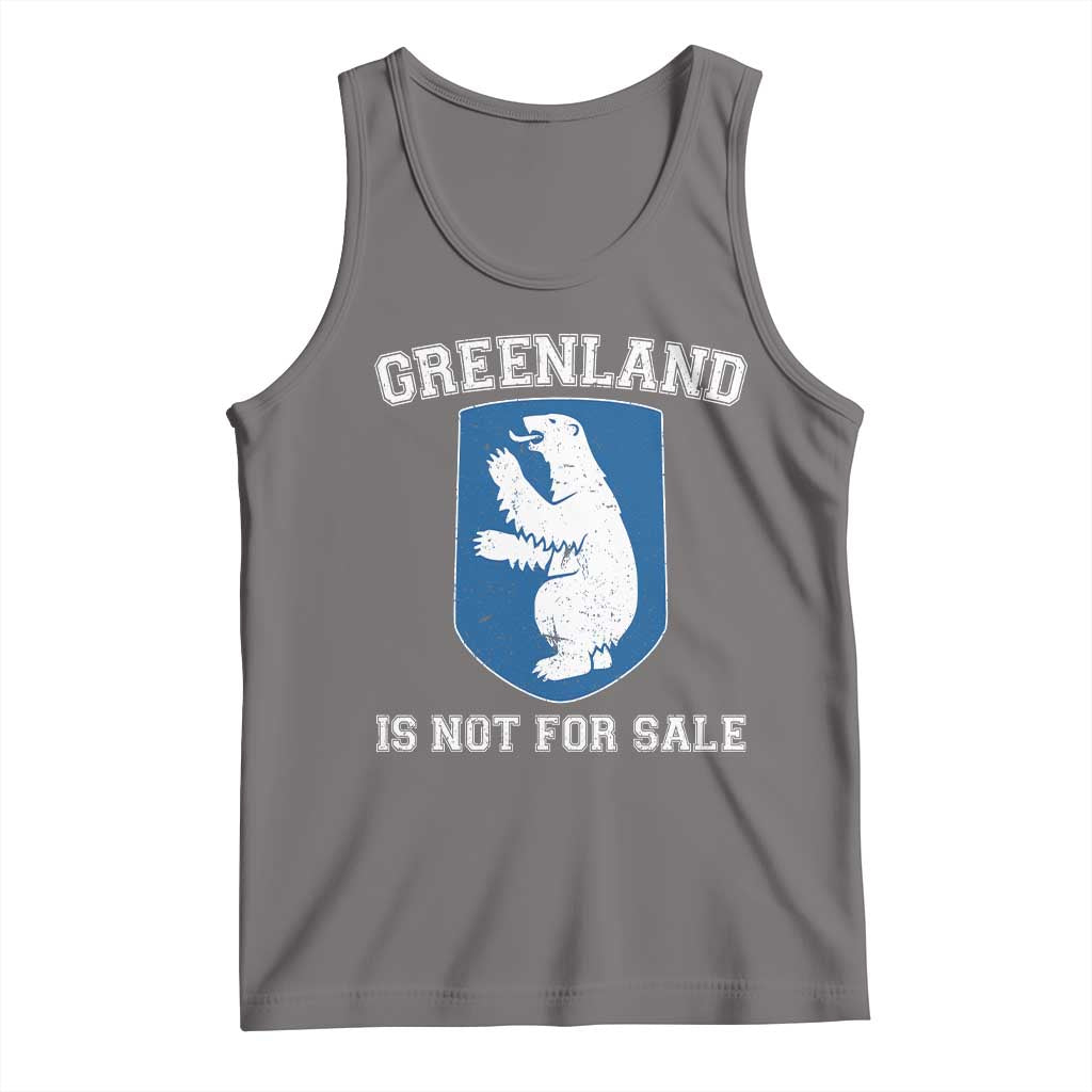 Greenland Is Not For Sale Tank Top Polar Bear Vintage Political Protest TS10 Deep Heather Print Your Wear