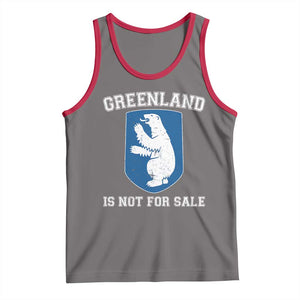 Greenland Is Not For Sale Tank Top Polar Bear Vintage Political Protest TS10 Deep Heather Red Print Your Wear
