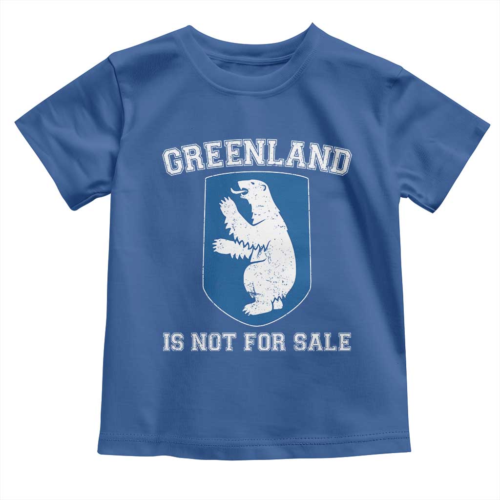 Greenland Is Not For Sale Toddler T Shirt Polar Bear Vintage Political Protest TS10 Royal Blue Print Your Wear