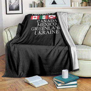 I Stand With Canada Mexico Greenland Ukraine Throw Blanket Solidarity Flags Political Statement TS10 Print Your Wear
