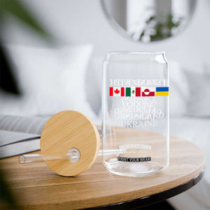 I Stand With Canada Mexico Greenland Ukraine Glass Can Solidarity Flags Political Statement TS10 Print Your Wear