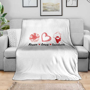 Peace Love Greenland Throw Blanket Sunflower Flag Stand With Greenland TS10 Print Your Wear