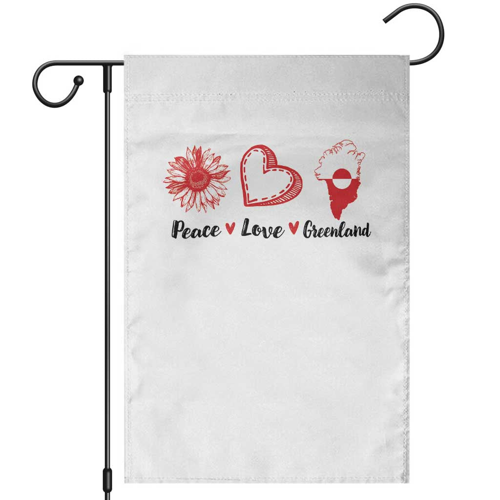 Peace Love Greenland Garden Flag Sunflower Flag Stand With Greenland TS10 White Print Your Wear