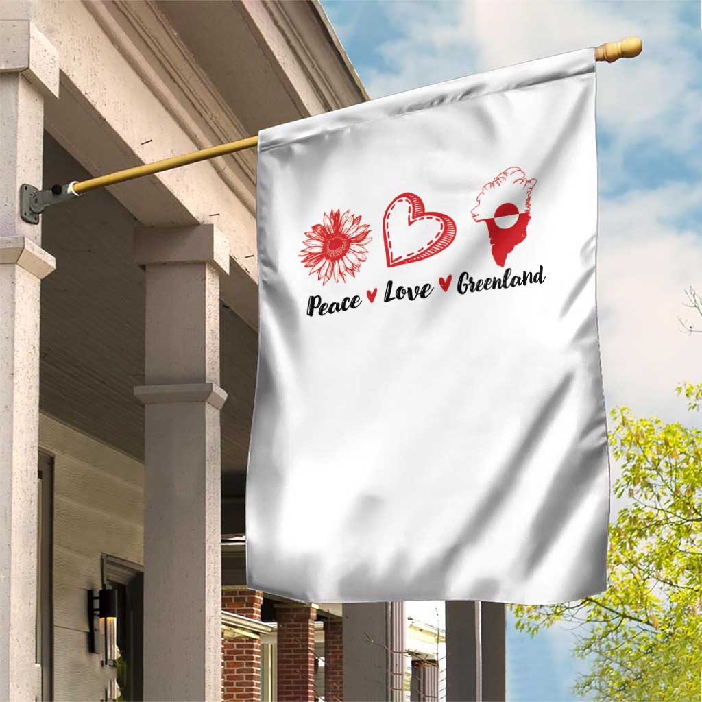 Peace Love Greenland Garden Flag Sunflower Flag Stand With Greenland TS10 Print Your Wear