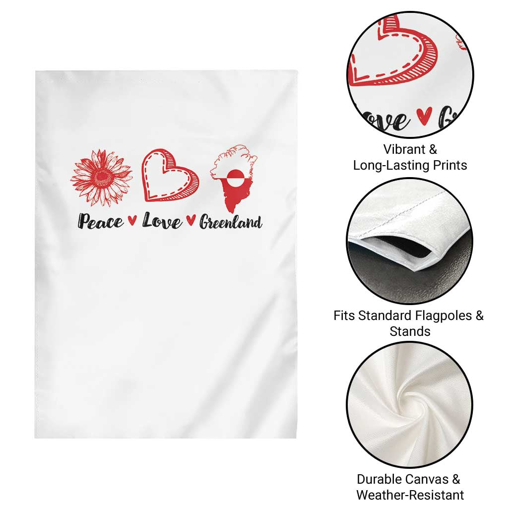 Peace Love Greenland Garden Flag Sunflower Flag Stand With Greenland TS10 Print Your Wear