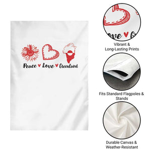Peace Love Greenland Garden Flag Sunflower Flag Stand With Greenland TS10 Print Your Wear
