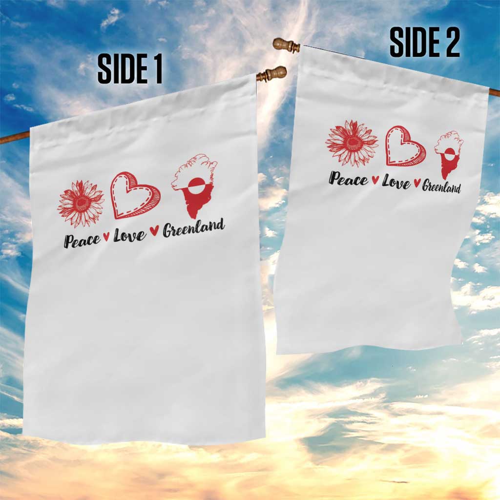 Peace Love Greenland Garden Flag Sunflower Flag Stand With Greenland TS10 Print Your Wear