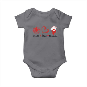 Peace Love Greenland Baby Onesie Sunflower Flag Stand With Greenland TS10 Charcoal Print Your Wear