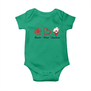 Peace Love Greenland Baby Onesie Sunflower Flag Stand With Greenland TS10 Irish Green Print Your Wear