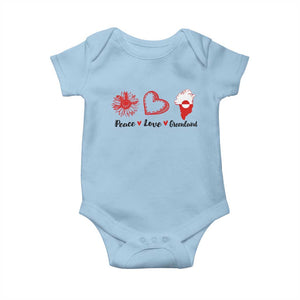 Peace Love Greenland Baby Onesie Sunflower Flag Stand With Greenland TS10 Light Blue Print Your Wear