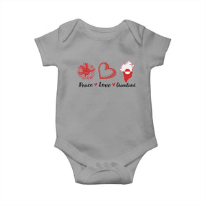 Peace Love Greenland Baby Onesie Sunflower Flag Stand With Greenland TS10 Sport Gray Print Your Wear