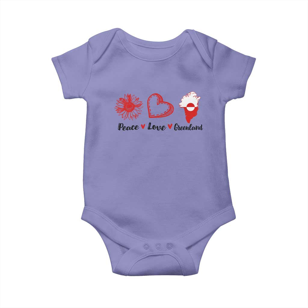 Peace Love Greenland Baby Onesie Sunflower Flag Stand With Greenland TS10 Violet Print Your Wear