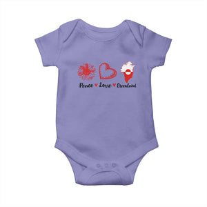 Peace Love Greenland Baby Onesie Sunflower Flag Stand With Greenland TS10 Violet Print Your Wear