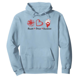 Peace Love Greenland Hoodie Sunflower Flag Stand With Greenland TS10 Light Blue Print Your Wear