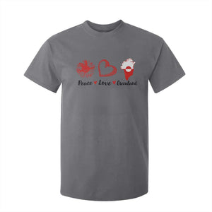 Peace Love Greenland T Shirt For Kid Sunflower Flag Stand With Greenland TS10 Charcoal Print Your Wear