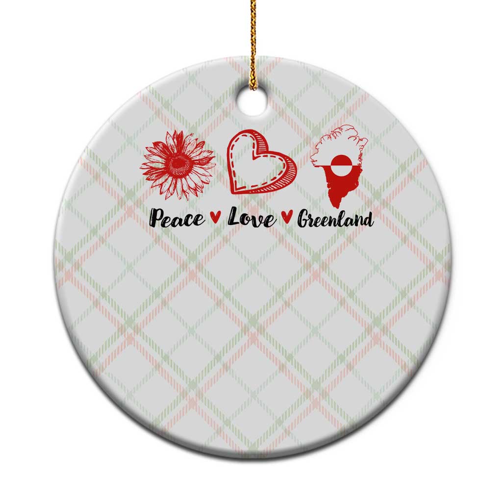 Peace Love Greenland Ceramic Ornament Sunflower Flag Stand With Greenland TS10 1pc Christmas Plaid Print Your Wear