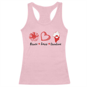 Peace Love Greenland Racerback Tank Top Sunflower Flag Stand With Greenland TS10 Light Pink Print Your Wear