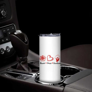 Peace Love Greenland Skinny Tumbler Sunflower Flag Stand With Greenland TS10 Print Your Wear