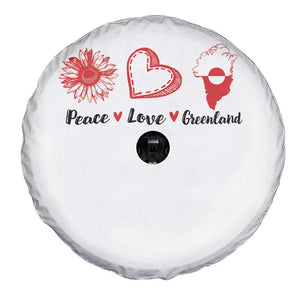 Peace Love Greenland Spare Tire Cover Sunflower Flag Stand With Greenland TS10 Print Your Wear