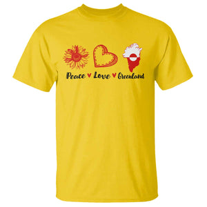 Peace Love Greenland T Shirt Sunflower Flag Stand With Greenland TS10 Daisy Print Your Wear