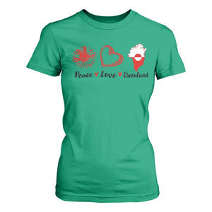 Peace Love Greenland T Shirt For Women Sunflower Flag Stand With Greenland TS10 Irish Green Print Your Wear
