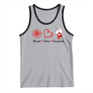 Peace Love Greenland Tank Top Sunflower Flag Stand With Greenland TS10 Athletic Heather Black Print Your Wear