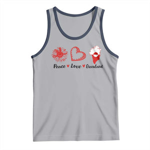 Peace Love Greenland Tank Top Sunflower Flag Stand With Greenland TS10 Athletic Heather Navy Print Your Wear