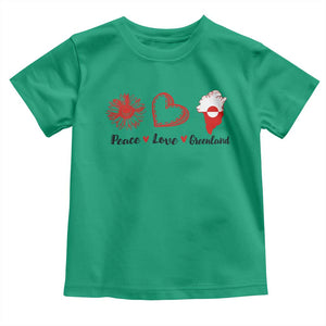 Peace Love Greenland Toddler T Shirt Sunflower Flag Stand With Greenland TS10 Irish Green Print Your Wear